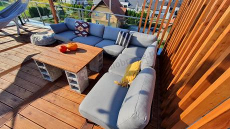 Nowoczesne meble wypoczynkowe na taras - narożnik Salve 6 modułów