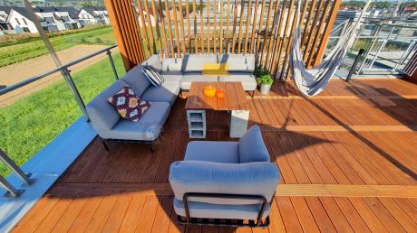 Nowoczesne meble wypoczynkowe na taras - narożnik Salve 6 modułów