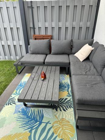 Nowoczesny grafitowy narożnik na taras 220x220cm Panaon Corner - DG