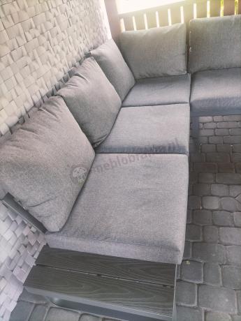 Nowoczesny grafitowy narożnik na taras 220x220cm Panaon Corner - DG