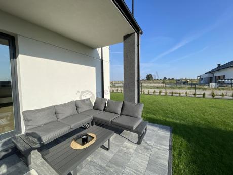 Nowoczesny grafitowy narożnik na taras 220x220cm Panaon Corner - DG