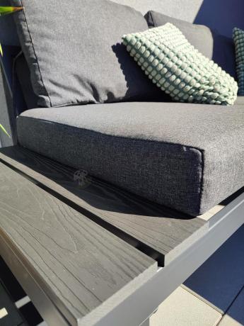 Nowoczesny grafitowy narożnik na taras 220x220cm Panaon Corner - DG