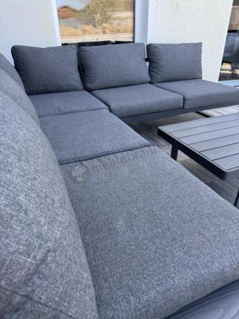 Nowoczesny grafitowy narożnik na taras 220x220cm Panaon Corner - DG