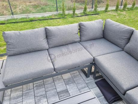 Nowoczesny grafitowy narożnik na taras 220x220cm Panaon Corner - DG