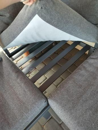 Nowoczesny grafitowy narożnik ogrodowy z ławą Panaon DG