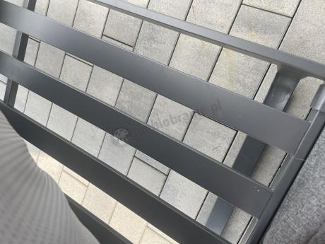 Nowoczesny grafitowy narożnik ogrodowy z ławą Panaon DG