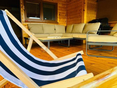 Nowoczesny komplet mebli na taras z narożnikiem i fotelem Panaon Corner WB