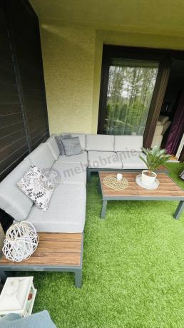 Nowoczesny narożnik modułowy 222x222cm Calamba Corner - Light Grey