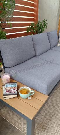 Nowoczesny narożnik modułowy na taras - Calamba Corner XL - Grey