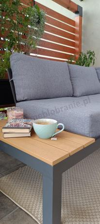 Nowoczesny narożnik modułowy na taras - Calamba Corner XL - Grey