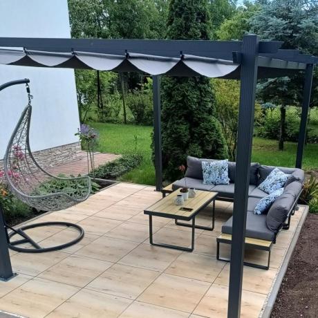 Nowoczesny narożnik na taras - Panaon Corner 220x220 - WG