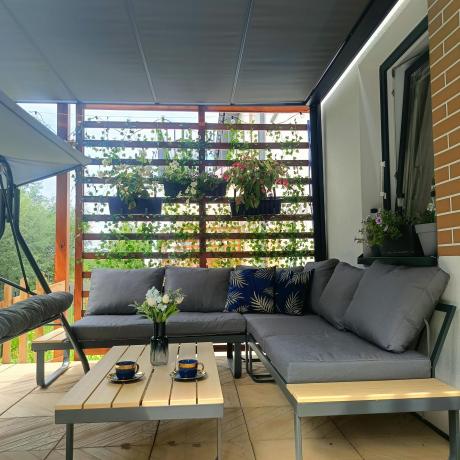 Nowoczesny narożnik na taras - Panaon Corner 220x220 - WG