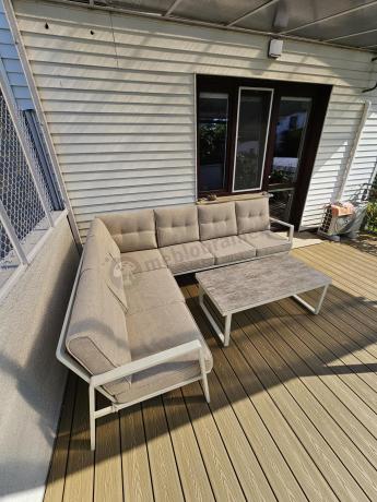 Nowoczesny narożnik ogrodowy Elke Corner - White