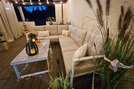 Nowoczesny narożnik ogrodowy Elke Corner - White