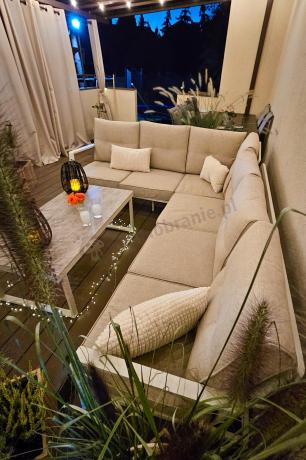 Nowoczesny narożnik ogrodowy Elke Corner - White