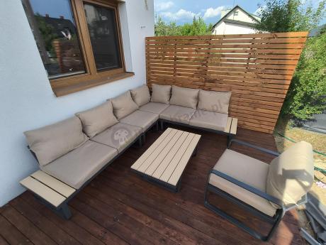 Nowoczesny narożnik ogrodowy z fotelem Panaon Corner XL WB