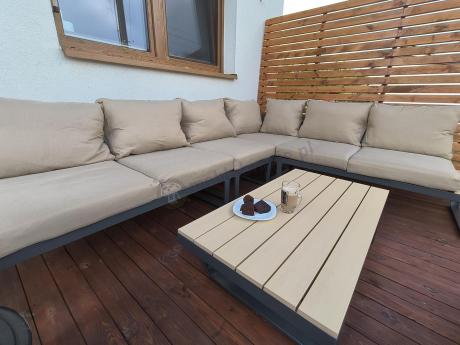 Nowoczesny narożnik ogrodowy z fotelem Panaon Corner XL WB