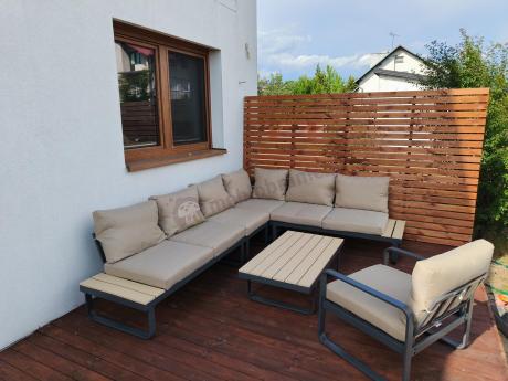 Nowoczesny narożnik ogrodowy z fotelem Panaon Corner XL WB