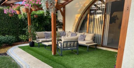 Nowoczesny narożnik ogrodowy z fotelem Panaon Corner XL WB