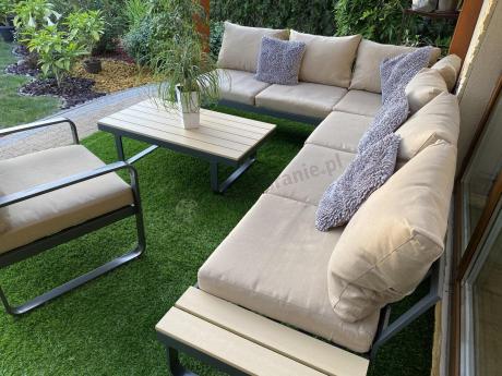 Nowoczesny narożnik ogrodowy z fotelem Panaon Corner XL WB