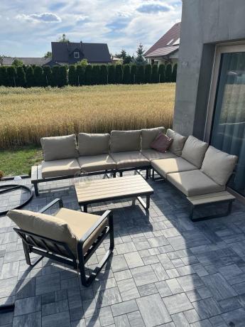 Nowoczesny narożnik ogrodowy z fotelem Panaon Corner XL WB