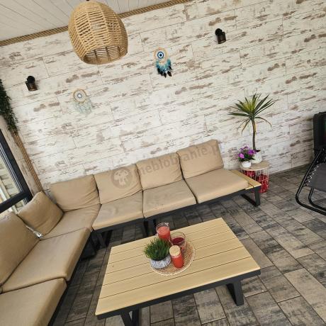 Nowoczesny narożnik ogrodowy z fotelem Panaon Corner XL WB