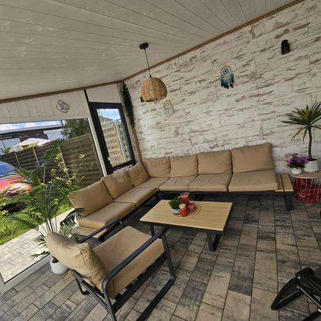 Nowoczesny narożnik ogrodowy z fotelem Panaon Corner XL WB