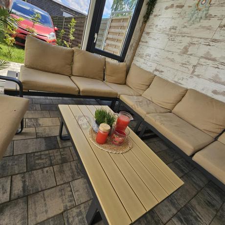 Nowoczesny narożnik ogrodowy z fotelem Panaon Corner XL WB