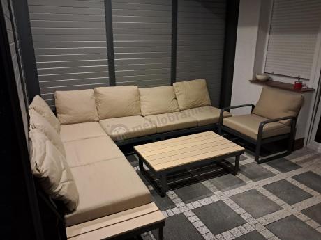 Nowoczesny narożnik ogrodowy z fotelem Panaon Corner XL WB