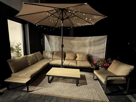 Nowoczesny narożnik ogrodowy z fotelem Panaon Corner XL WB