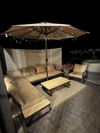 Nowoczesny narożnik ogrodowy z fotelem Panaon Corner XL WB