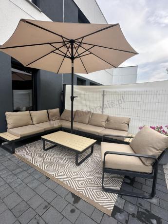 Nowoczesny narożnik ogrodowy z fotelem Panaon Corner XL WB