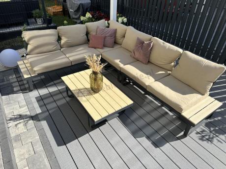 Nowoczesny narożnik ogrodowy z fotelem Panaon Corner XL WB