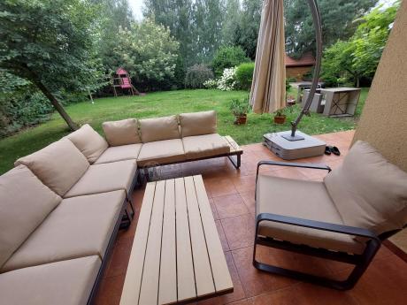 Nowoczesny narożnik ogrodowy z fotelem Panaon Corner XL WB