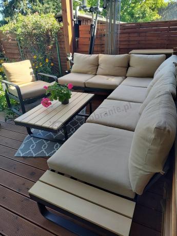 Nowoczesny narożnik ogrodowy z fotelem Panaon Corner XL WB