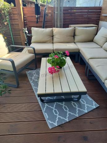 Nowoczesny narożnik ogrodowy z fotelem Panaon Corner XL WB