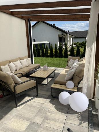 Nowoczesny narożnik ogrodowy z fotelem Panaon Corner XL WB