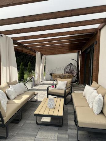 Nowoczesny narożnik ogrodowy z fotelem Panaon Corner XL WB