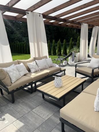 Nowoczesny narożnik ogrodowy z fotelem Panaon Corner XL WB