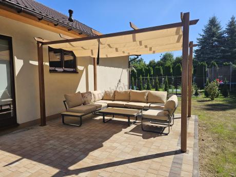 Nowoczesny narożnik ogrodowy z fotelem Panaon Corner XL WB