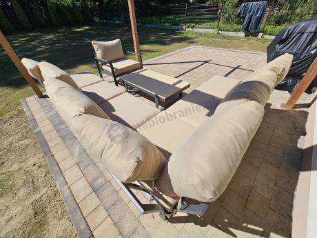 Nowoczesny narożnik ogrodowy z fotelem Panaon Corner XL WB