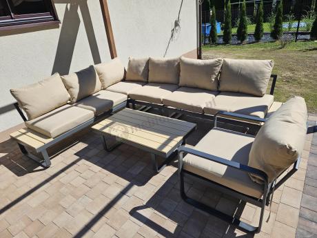 Nowoczesny narożnik ogrodowy z fotelem Panaon Corner XL WB