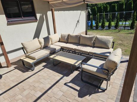 Nowoczesny narożnik ogrodowy z fotelem Panaon Corner XL WB