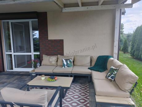 Nowoczesny narożnik ogrodowy z fotelem Panaon Corner XL WB