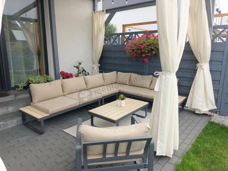 Nowoczesny narożnik ogrodowy z fotelem Panaon WB