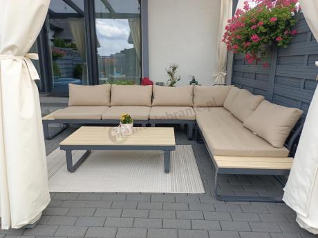 Nowoczesny narożnik ogrodowy z fotelem Panaon WB