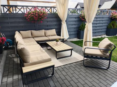 Nowoczesny narożnik ogrodowy z fotelem Panaon WB