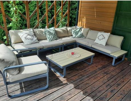 Nowoczesny narożnik ogrodowy z fotelem Panaon WB