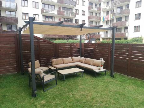 Nowoczesny narożnik ogrodowy z fotelem Panaon WB