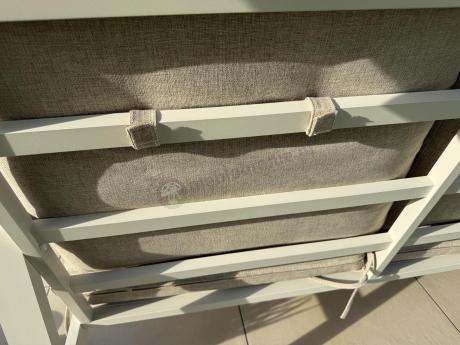 Nowoczesny narożnik ogrodowy z fotelem Tavaro Corner Cream